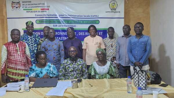 Des Agents de la Mairie de Cotonou formés sur "La gestion de l’environnement et prévention des risques et des catastrophes au niveau communal" grâce au financement du PAPC