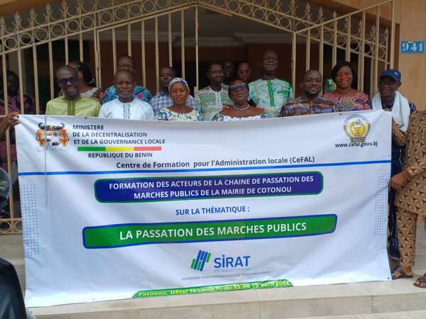 Formation des cadres de la mairie de Cotonou en Passation des marchés publics